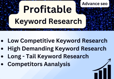 I will do best profitable keyword research and competitor analysis for business