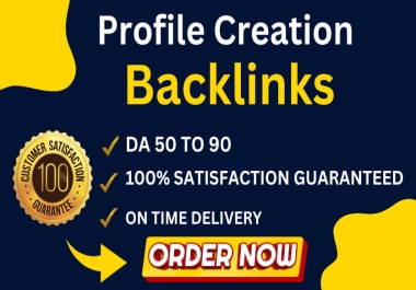 150 high quality profile backlinks DA50