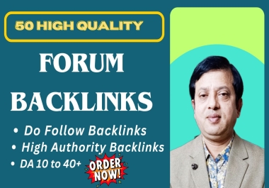 I will manually provide 60 Forum Posting backlinsk to High DA PA Websites