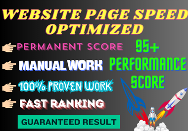 WordPress website speed optimization 95+ speed,  Website score optimize,  website page speed optimiz