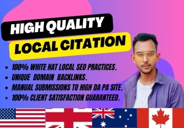 Top-High Quality 100 Local Citations & Business Directory Listings to unique Domain