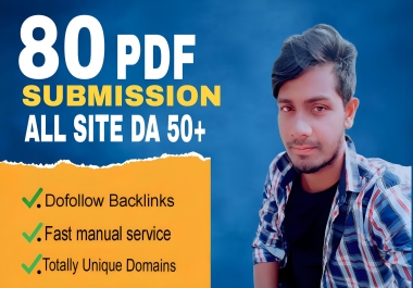 I will do 80 PDF submission SEO backlinks on top sharing sites