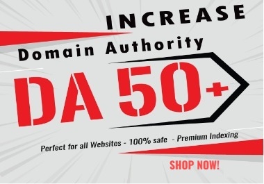 I will increase moz domain authority 50 plus with HQ backlinks