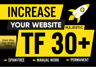 I will increase tf turst flow 30 plus of your website seo services