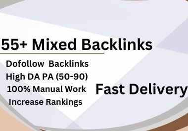 You will get 55+ manual high quality mixed backlinks with white hat links