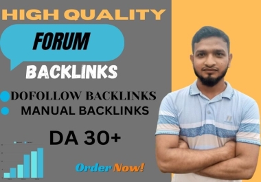 I will do high authority dofollow forum backlinks