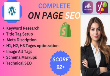 I will do Complete WordPress on page SEO using Rank math & Y0ast Plugin