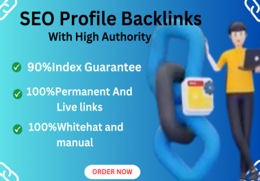 I will create 100 indexable SEO profile backlink with high authority