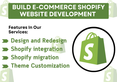 I will build ecommerce shopify store,  shopify design & redesign,  shopify dropshipping store