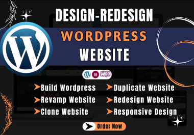 I will revamp wordpress website design or redesign wordpress, clone duplicate website