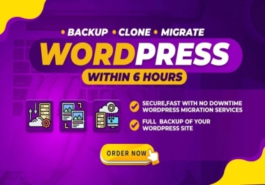 I will migrate and backup your WordPress website