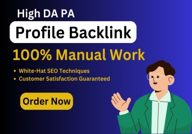 I Will Build High-Quality Profile Backlinks for Your Website SEO