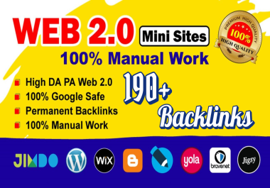 I Will Deliver Over 185 High-Quality Web 2.0 Backlinks on Top-Tier Authority Websites