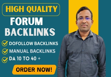 I will do 50 forum posting backlinks to high authority websites