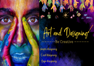 Creative card,  poster,  logo and other types of designing available