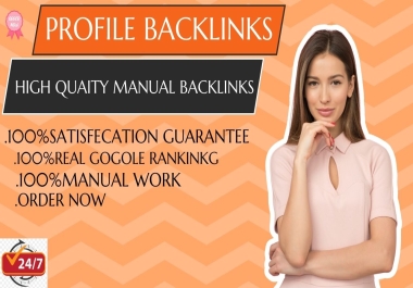 Manualy unlimited Dofollow profile backlinks for website ranking