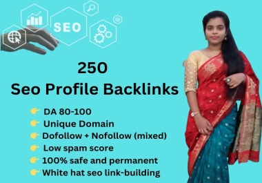 I will create 250 seo profile backlinks