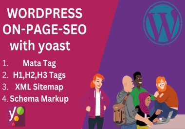 I will install and setup Yoast SEO Plugin for on page SEO optimization.