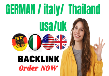 I will do 25 Germany, Italy, Thailand, USA,UK High quality backlinks DA60-90+