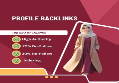 I will establish superior manual SEO profile backlinks from platforms with high domain authority.