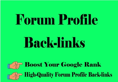 High-Quality Forum Profile Back-links Boost Website Ranks