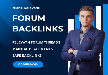 I will do manually forum backlinks with natural forum posting