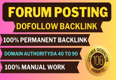 Manually Create High DA Forum Backlinks for SEO Boost