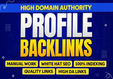 I will create contextual dofollow profile backlinks white hat link building