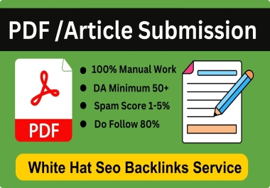 Manual dofollow contextual SEO PDF submission backlinks