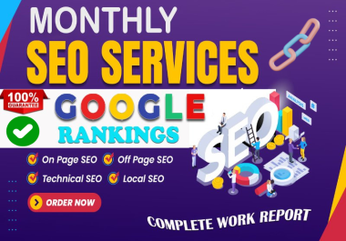 I will provide a  complete monthly SEO solution package for Google rankings