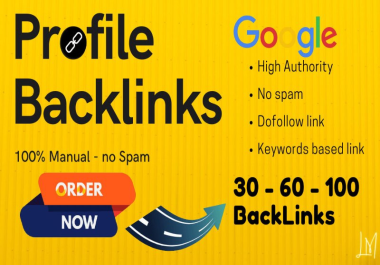 I will do 100 SEO Profile backlinks with high DA white hat manual link building