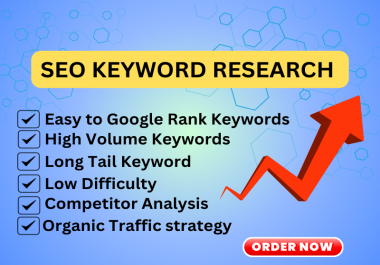 I will do SEO keyword research and competitor analysis for website ranking