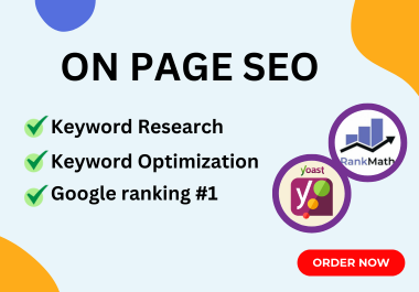 I will do on page SEO optimization with wordpress yoast or rankmath for website ranking