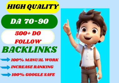 I will build high-quality500+ do-follow backlinks to increase your SEO