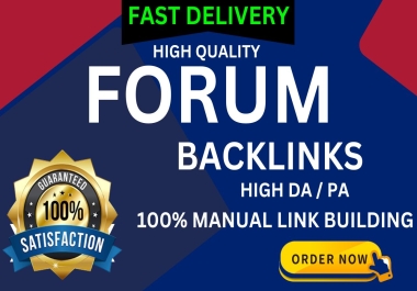 Get 20+ High DA Forum Backlinks to Boost your Ranking