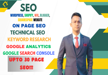 I will do expert on page and technical SEO for wordpress, shopify, wix,blogger website