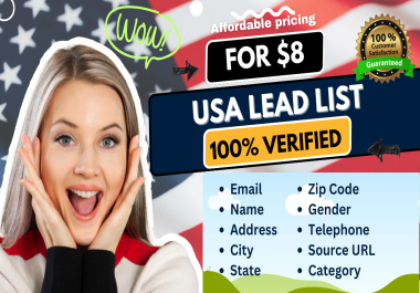 I will provide USA verified Lead list with following data to grow your business