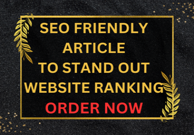 Latest and Manual Article Writing Service To Improve Your Website Ranking