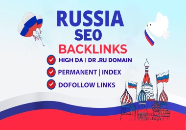 Boost your SEO Russian 50. ru Dofollow Russia Backlinks +50 High Trust Flow sites