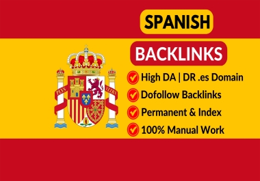 Boost Your SEO 25 High Quality Spanish Dofollow Spain .es Backlinks +50 High TF Sites