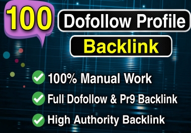 I will build 100 profile backlinks