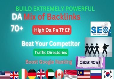 I will do 100 genuine high DA, PA Mix Of SEO backlinks