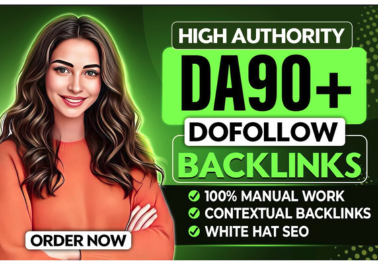 Get 10 high authority DA 90 SEO backlinks link building for top google ranking