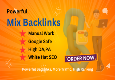 I will create 100 high authority mix of SEO backlinks