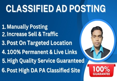 I will create 250 eye-catching classified ad posts that drive traffic fast