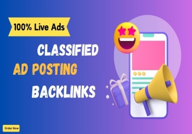 I will post 100 classified ads on top rank classified ad posting sites