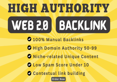 Provide 50 High Authority and Quick Indexing WEB 2.0 Backlinks