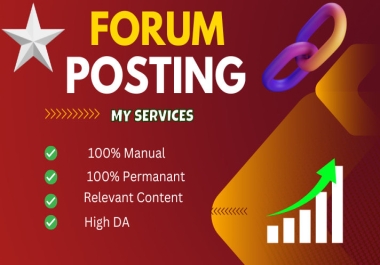 I will boost your Website on google with 50 Forum posting with High-DA-PA