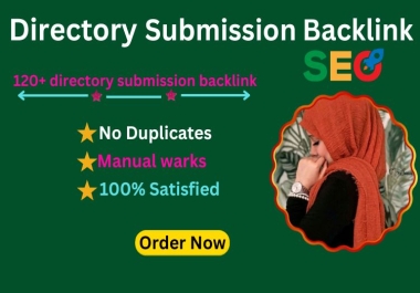 I will create manually 120 directory submission SEO backlinks