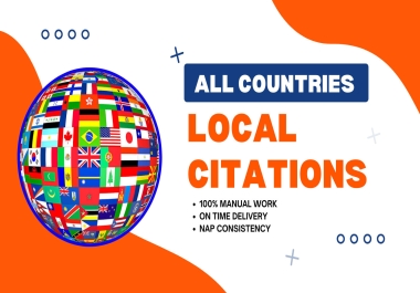 I will do 40 all country local citations for local seo